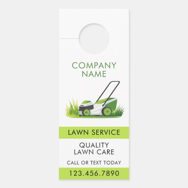 QR-code voor professionele hoveniers en landschaps Deurhanger (Voorkant)