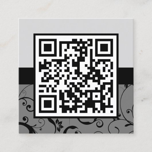 QR-code voor professionele klever Vierkante Visitekaartje (Voorkant)