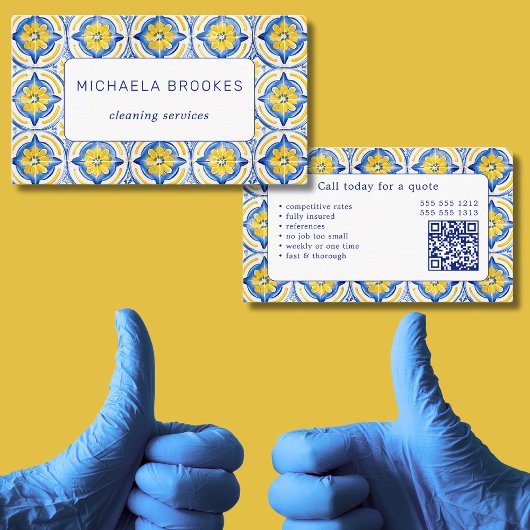 QR-code voor professionele schoonmaakdiensten Visitekaartje