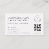 QR-code voor professionele thuiszorg voor ouderen Visitekaartje (Voorkant)