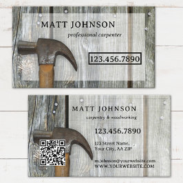 QR-code voor professionele timmerbouw Visitekaartje