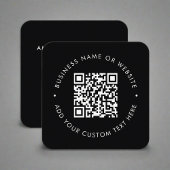 QR Code voor professionele zwart-witmarketing Vierkante Visitekaartje