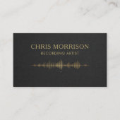 QR-code voor Recording Artist Black Gold Visitekaartje (Voorkant)