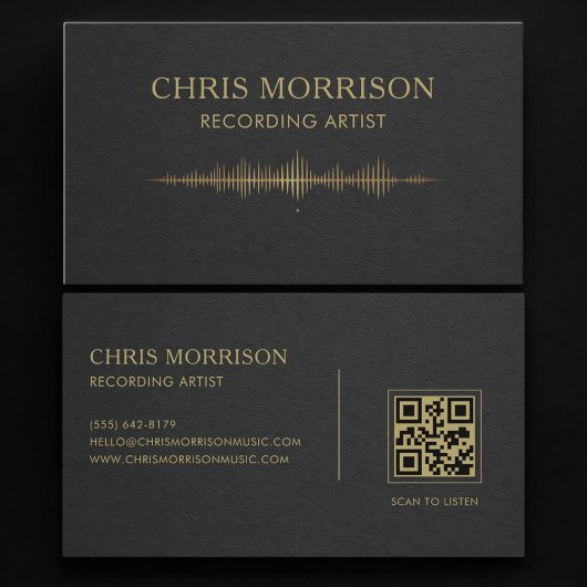 QR-code voor Recording Artist Black Gold Visitekaartje