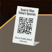 QR-code voor restaurantspecials Menu Pedestal Sign Reclamebord Met Voetstuk