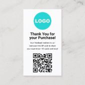 QR-code voor Review van de klant, Logo Visitekaartje (Voorkant)