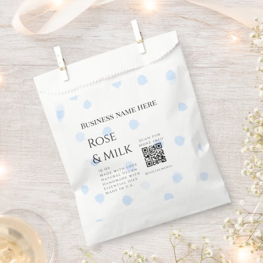 QR-code voor rozenmelk ambachtelijke zeepbusiness  Bedankzakje (Geknipt)