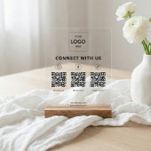 QR-code voor sociale media Acryl Bord