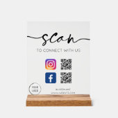 QR-code voor sociale media Acryl Bord (Voorkant)