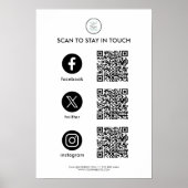 QR-code voor sociale media Poster (Voorkant)