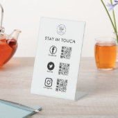 QR-code voor sociale media Reclamebord Met Voetstuk (Insitu)