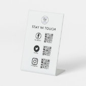 QR-code voor sociale media Reclamebord Met Voetstuk (Voorkant)