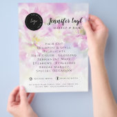 QR-code voor sociale media Roze waterverf bloem Flyer (Hand)