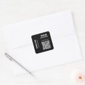 QR-code voor sociale media Vierkante Sticker (Envelop)