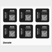 QR-code voor sociale media Vierkante Sticker (Vel)