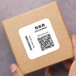 QR-code voor sociale media Vierkante Sticker