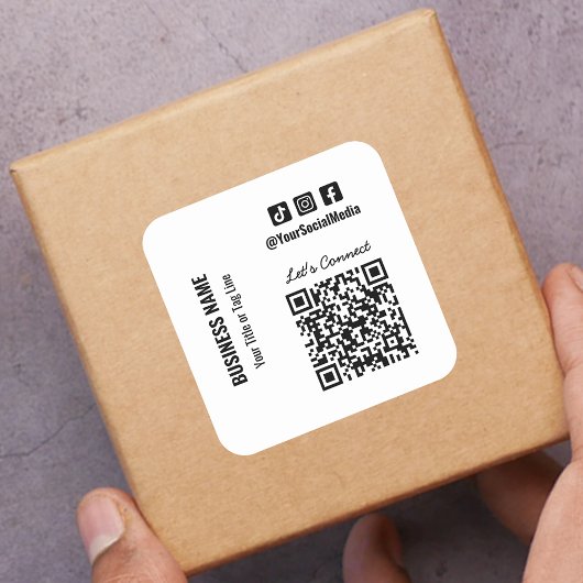 QR-code voor sociale media Vierkante Sticker