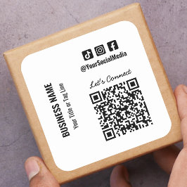 QR-code voor sociale media Vierkante Sticker
