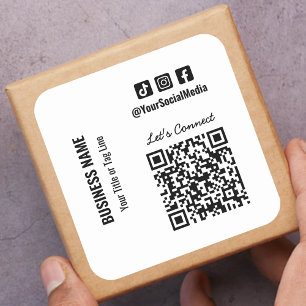 QR-code voor sociale media Vierkante Sticker