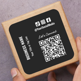 QR-code voor sociale media Vierkante Sticker