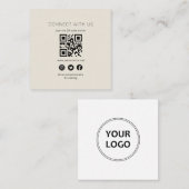 QR-code voor sociale media visitekaartje (Voorkant / Achterkant)