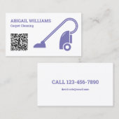 QR-code voor tapijtreiniging Visitekaartje (Voorkant / Achterkant)