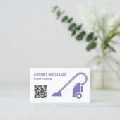 QR-code voor tapijtreiniging Visitekaartje (Staand voorkant)