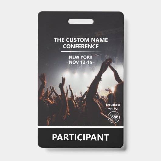 QR-code voor toegangspas conferentiedeelnemers op  Badge (Voorzijde)