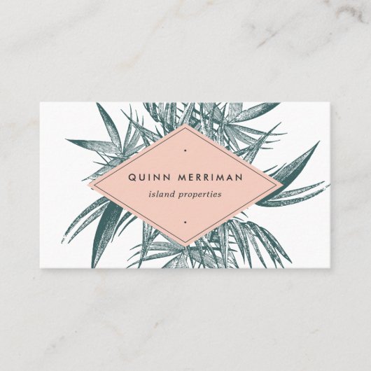 QR-code voor tropische palmschijfjes Visitekaartje (Voorkant)