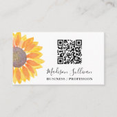 QR-code voor uw bedrijf of beroep - zonnebloem Visitekaartje (Voorkant)