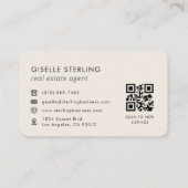 QR-code voor vastgoedmakelaar  Visitekaartje (Achterkant)