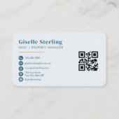 QR-code voor verhuur van strandhuis Visitekaartje (Achterkant)