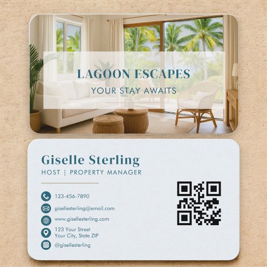 QR-code voor verhuur van strandhuis Visitekaartje