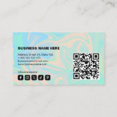 QR-code voor vloeibare holografische iriserende te Klantenkaartje (Achterkant)