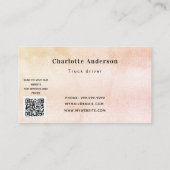 QR-code voor vrachtwagenvervoer Visitekaartje (Achterkant)
