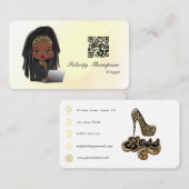 QR-code voor vrouwelijke baas Visitekaartje (Voorkant / Achterkant)