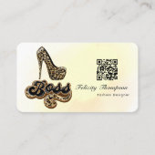 QR-code voor vrouwelijke baas Visitekaartje (Voorkant)