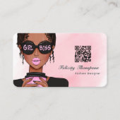 QR-code voor vrouwelijke baas Visitekaartje (Voorkant)
