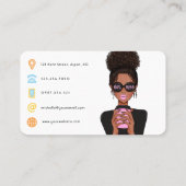 QR-code voor vrouwelijke baas Visitekaartje (Achterkant)