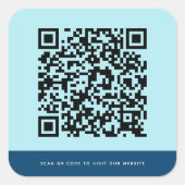 QR-code voor website met aangepaste contrastkleure Vierkante Sticker (Voorkant)