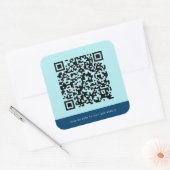 QR-code voor website met aangepaste contrastkleure Vierkante Sticker (Envelop)