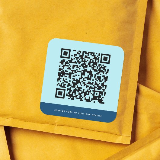 QR-code voor website met aangepaste contrastkleure Vierkante Sticker