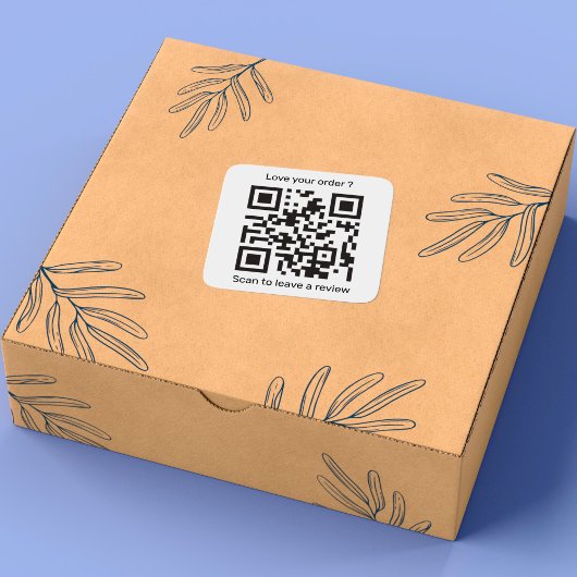 QR-code voor zakelijke Review Vierkante Sticker