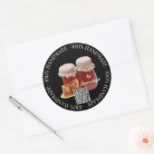 QR-code voor zelfgemaakte honing Ronde Sticker (Envelop)