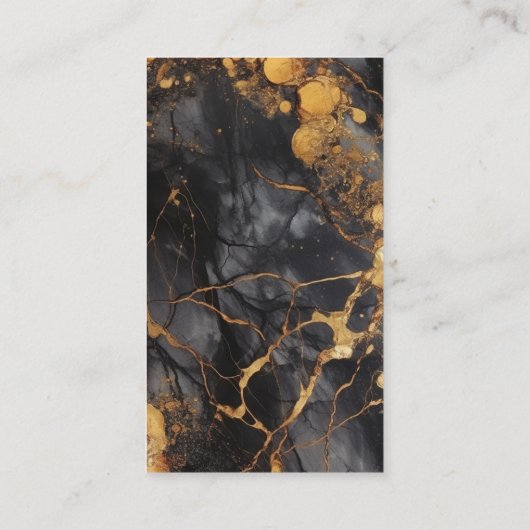 QR-code voor zwarte en goudmarmer voor bruiloften Informatiekaartje (Achterkant)