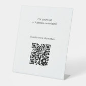 QR-code Vrij Staand voetstuk teken Reclamebord Met Voetstuk (Voorkant)