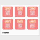QR Code vrijgezellenfeest Drink Kopen Team Bruid P Vierkante Sticker (Vel)