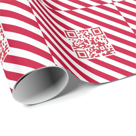 QR-code Vrolijk kerstfeest Funny Geek inpakpapier (Rol Hoek)