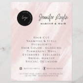 QR-code | Vrouwelijke Abstracte Blush Pink Beauty  Flyer (Voorkant)