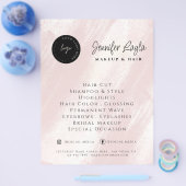 QR-code | Vrouwelijke Abstracte Blush Pink Beauty Flyer (Enkel)